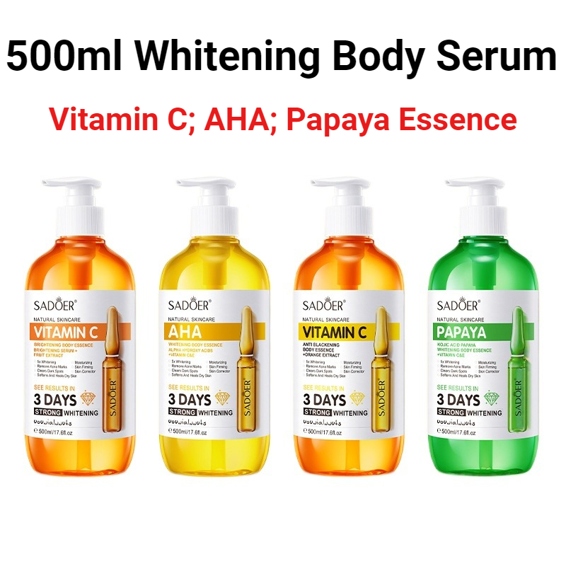 Silk Press Serum - SADOER AHA Beyazlatıcı Vücut Esansı 500ml
