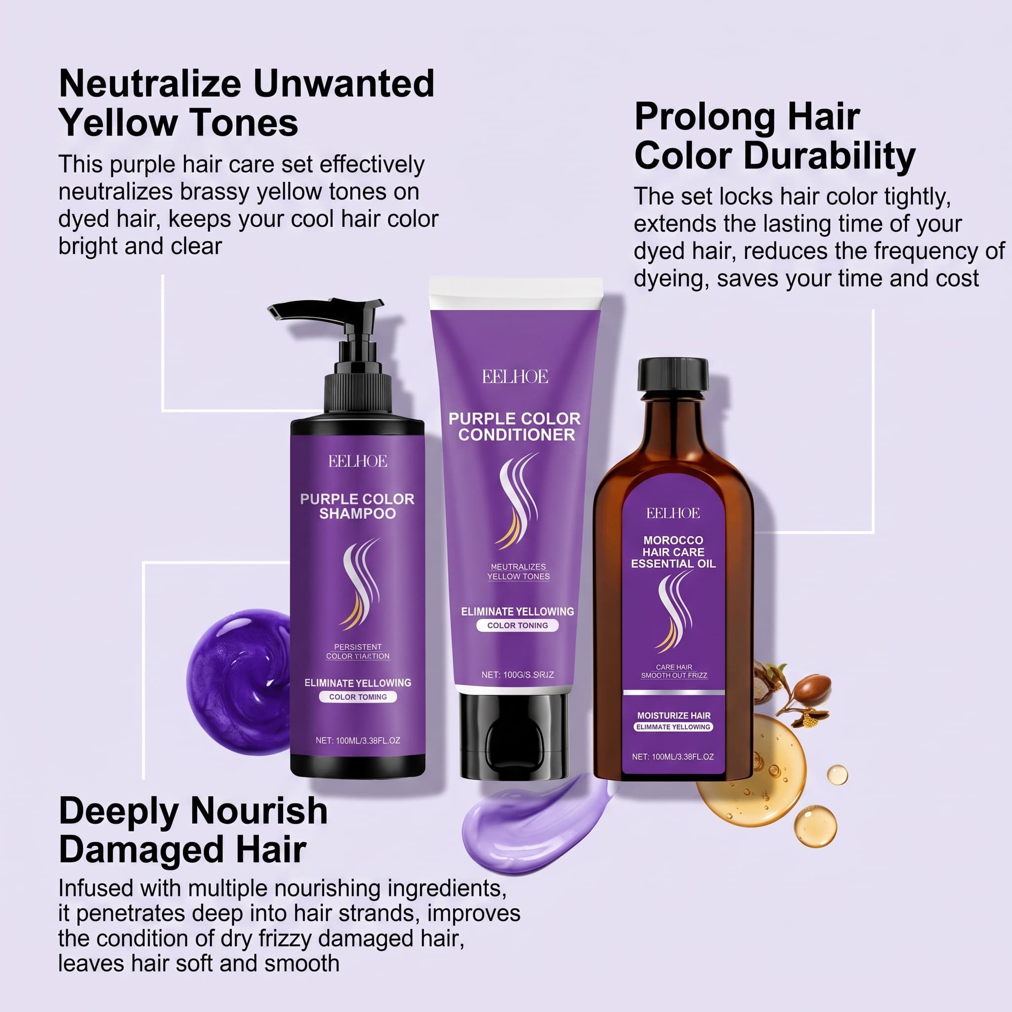 Mor Şampuan Seti, Saç Kremi, S - Hair Care Serum incelemesi ve fiyatı
